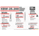Кабелни връзки HAAN KBW-25.200 бели (100бр./1пакет) thumb image